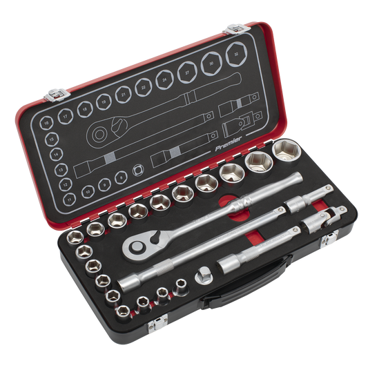 Premier Platinum Socket Set 1/2"Sq Drive 24pc