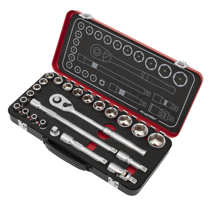 Premier Platinum Socket Set 1/2"Sq Drive 24pc