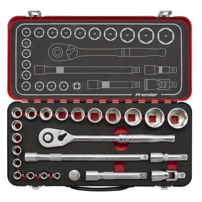 Premier Platinum Socket Set 1/2"Sq Drive 24pc