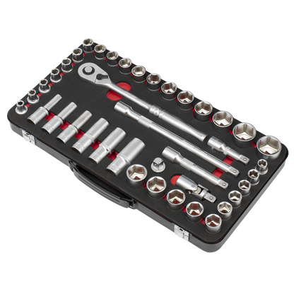 Premier Platinum Metric/Imperial Socket Set 1/2"Sq Drive 40pc