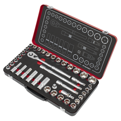 Premier Platinum Metric/Imperial Socket Set 1/2"Sq Drive 40pc