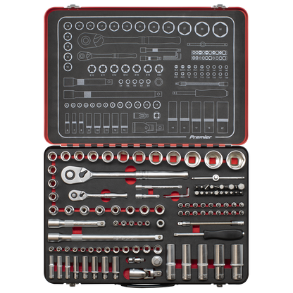 Premier Platinum Socket Set 1/4" & 1/2"Sq Drive 108pc