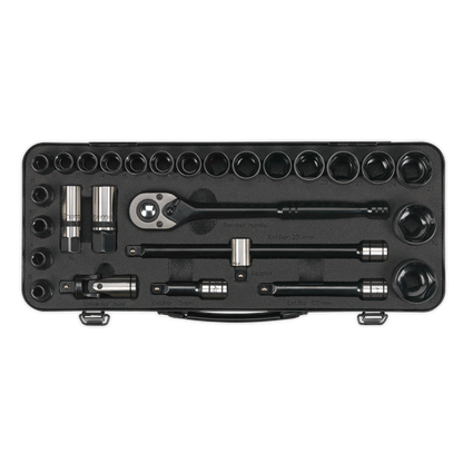 Premier Black Socket Set 1/2"Sq Drive 28pc