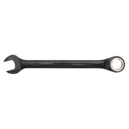 Premier Black Combination Ratchet Spanner Set 7pc