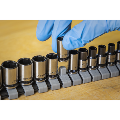 Premier Black Socket Set 1/4"Sq Drive 13pc