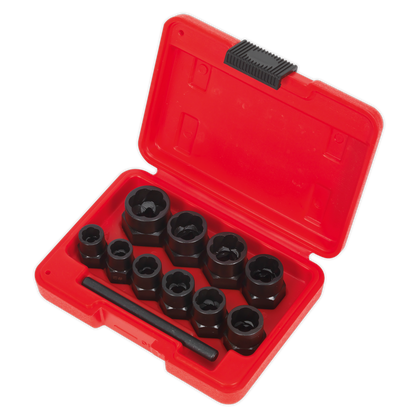 Spanner Type Bolt Extractor Set 3/8"Sq Drive 11pc