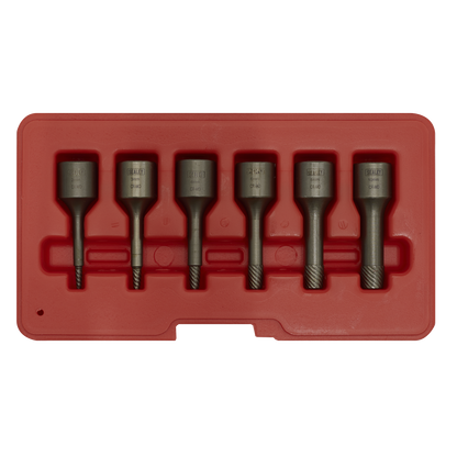Screw Extractor Set 3/8"Sq Drive 6pc