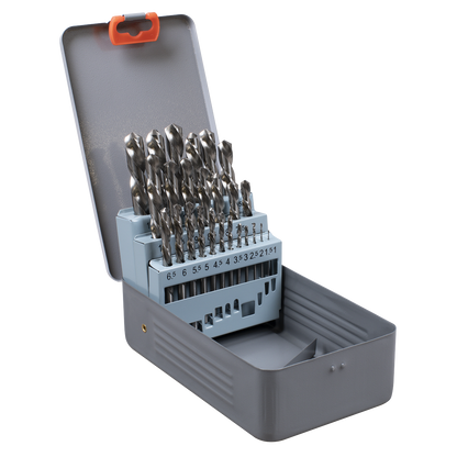 Left-Hand Spiral Drill Bit Set 25pc