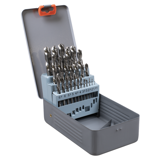 Left-Hand Spiral Drill Bit Set 25pc