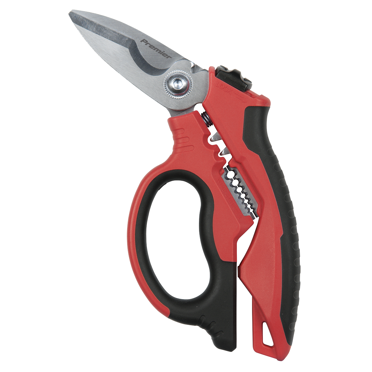 Heavy-Duty Electrician's Angled Shears 200mm 3-In-1