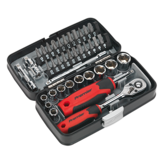Premier Socket & Bit Set 1/4"Sq Drive 38pc