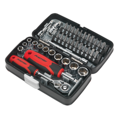 Premier Socket & Bit Set 1/4"Sq Drive 38pc