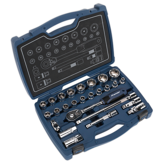 Premier Socket Set 1/2"Sq Drive 26pc