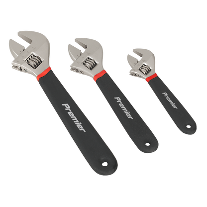 Premier Adjustable Ni-Fe Finish Wrench Set 3pc