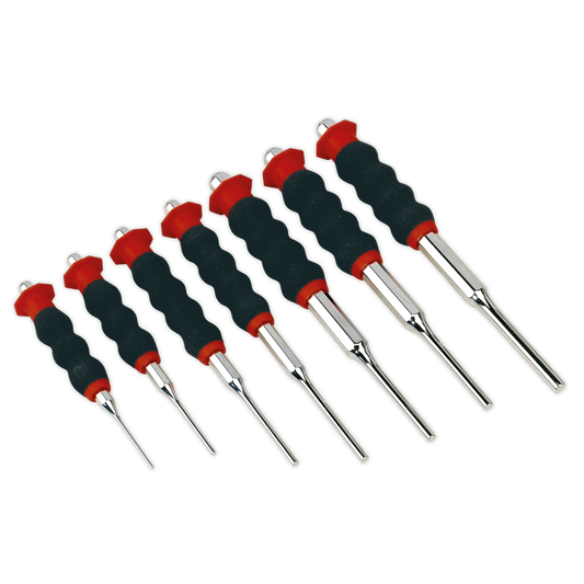 Premier Sheathed Parallel Pin Punch Set 7pc