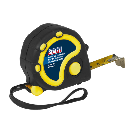 Metric/Imperial Rubber Tape Measure 5m(16ft) x 19mm