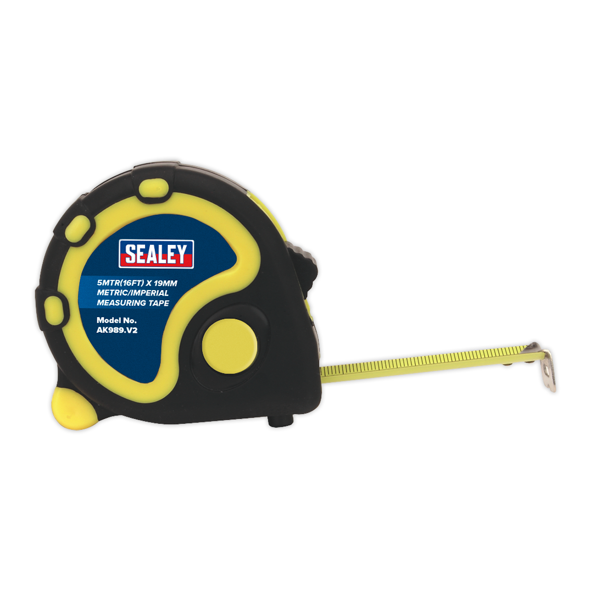 Metric/Imperial Rubber Tape Measure 5m(16ft) x 19mm - Display Box of 12
