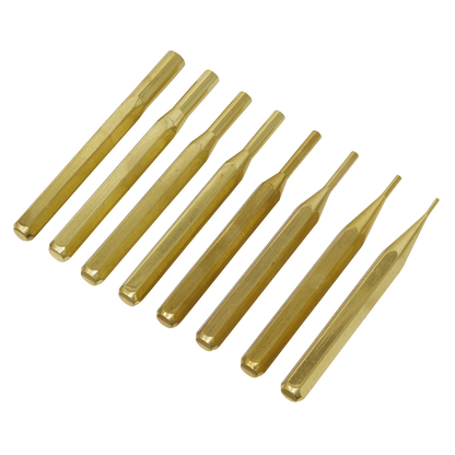 Brass Pin Punch Set 8pc
