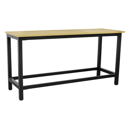 Heavy-Duty Steel Workbench with 25mm MDF Top 1.8m