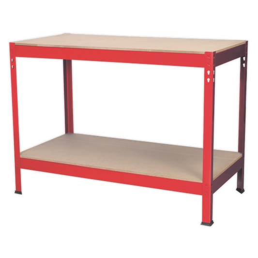 Steel Workbench with Wooden Top 1.2m