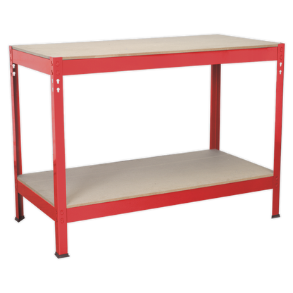 Steel Workbench with Wooden Top 1.2m