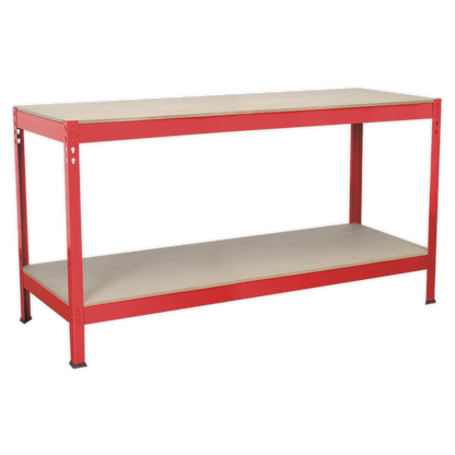 Steel Workbench with Wooden Top 1.53m