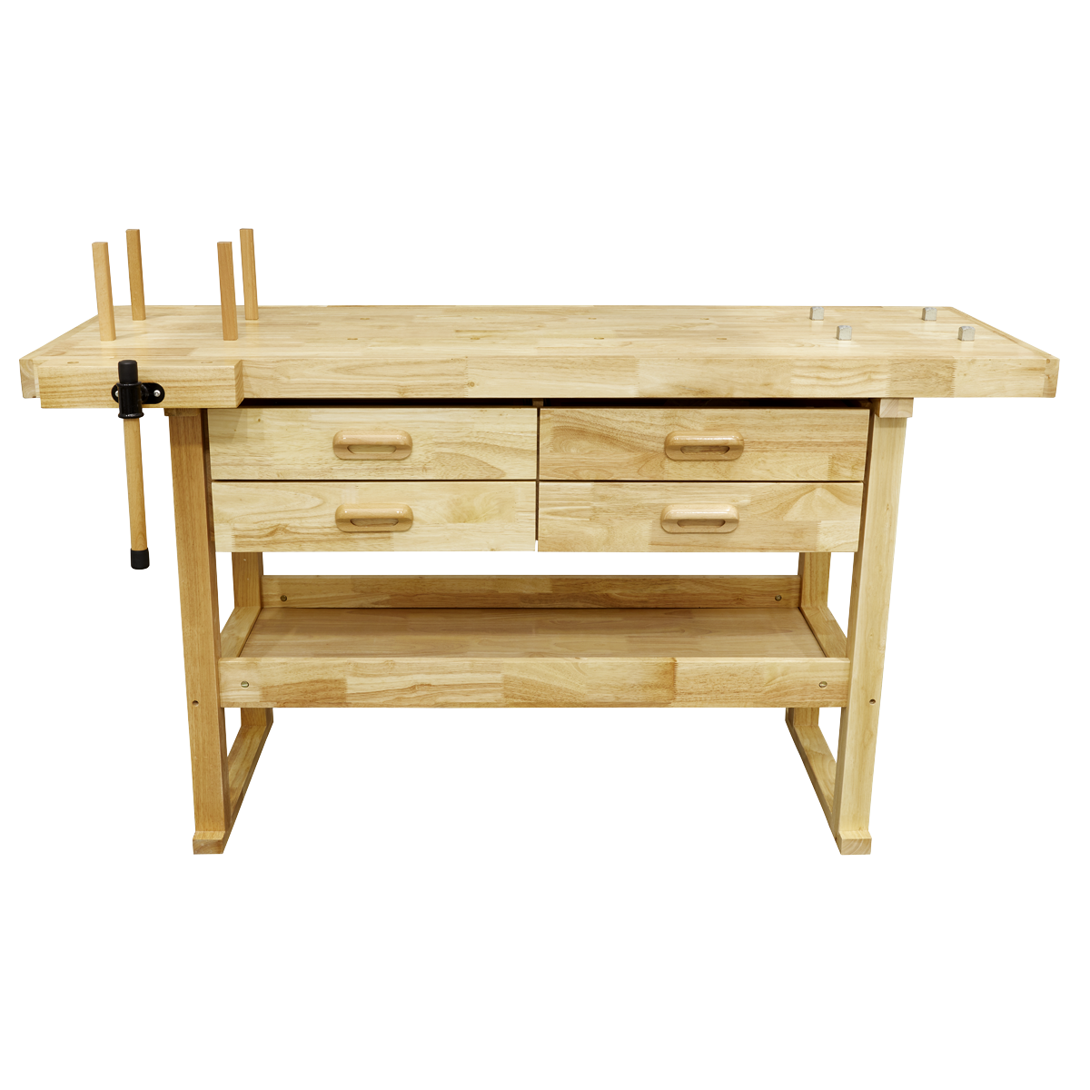 Woodworking Bench with 4 Drawers