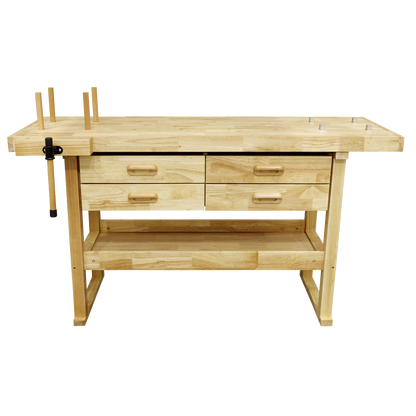 Woodworking Bench with 4 Drawers