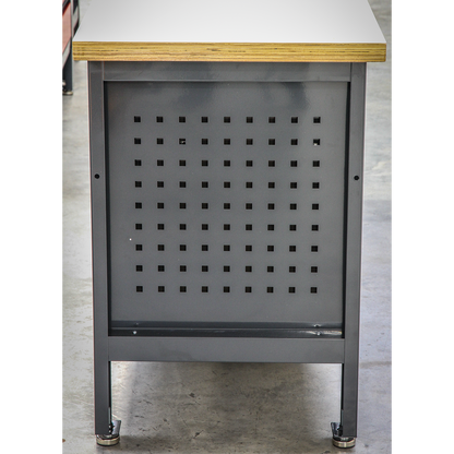 Workbench with 2 Drawers, 2 Cupboards & Open Storage
