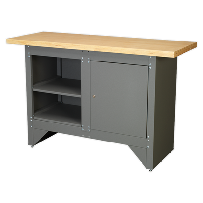 Heavy-Duty Workbench with Cupboard