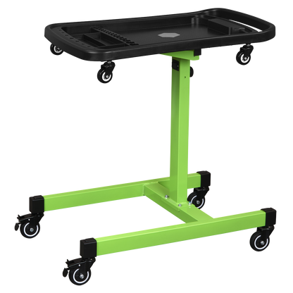 Adjustable-Height Mobile Workstation with Removable Top Tray