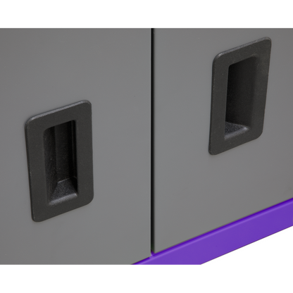 American PRO® Topchest & Rollcab Combination 6 Drawer - Purple/Grey