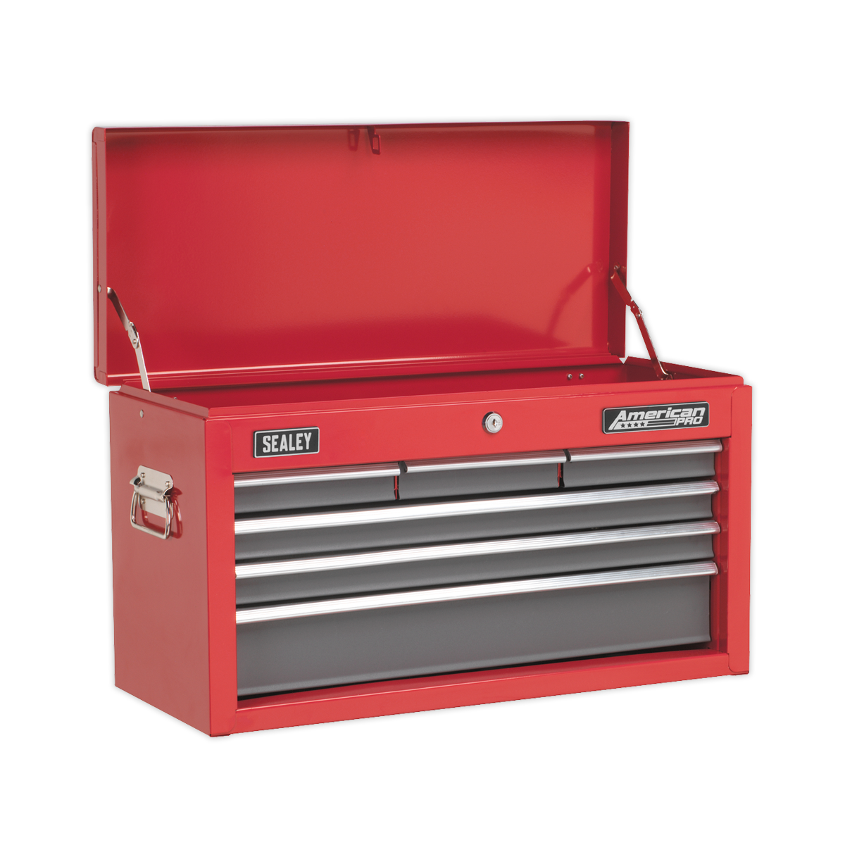American PRO® Topchest 6 Drawer - Red/Grey