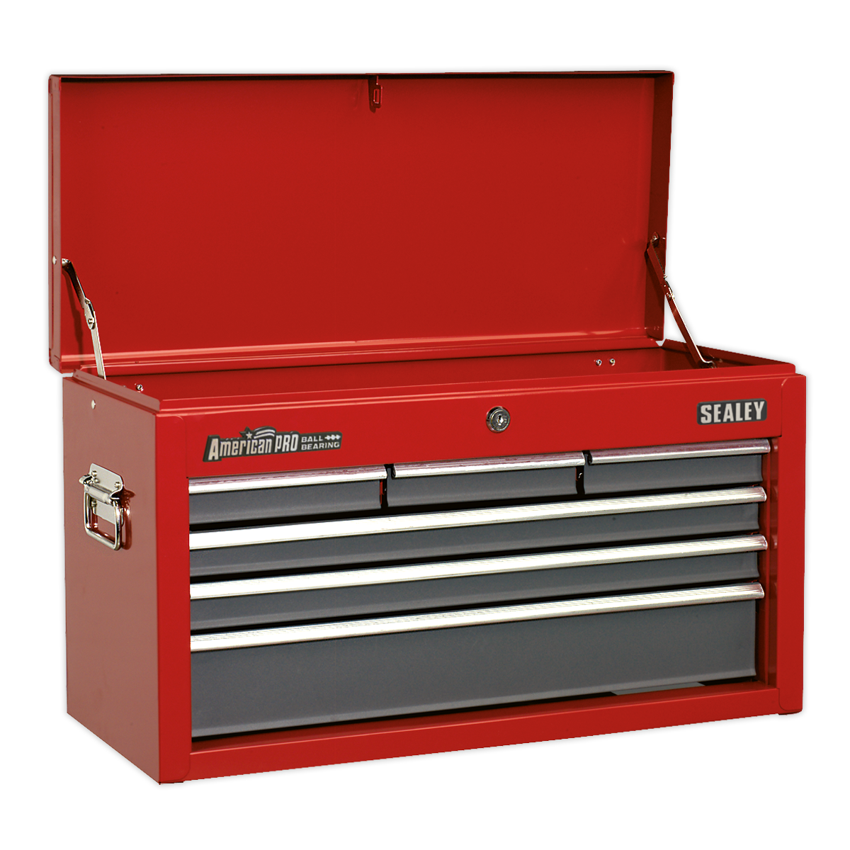 American PRO® Topchest 6 Drawer - Red/Grey