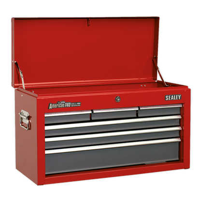 American PRO® Topchest 6 Drawer - Red/Grey