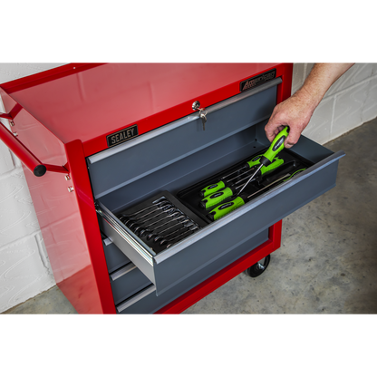 American PRO® Rollcab 5 Drawer - Red/Grey