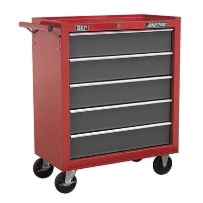 American PRO® Topchest & Rollcab Combination 14 Drawer with 281pc Tool Kit - Red/Grey