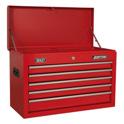 American PRO® Topchest, Mid-Box Tool Chest & Rollcab Stack 14 Drawer - Red