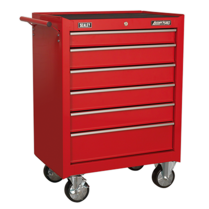 American PRO® Topchest, Mid-Box Tool Chest & Rollcab Stack 14 Drawer - Red