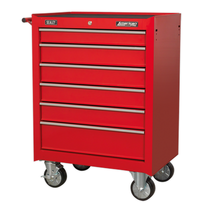 American PRO® Rollcab 6 Drawer - Red