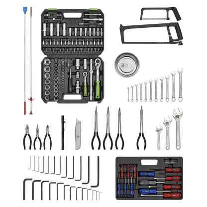 American PRO® Topchest & Rollcab Combination 6 Drawer with 170pc Tool Kit - Blue/Black