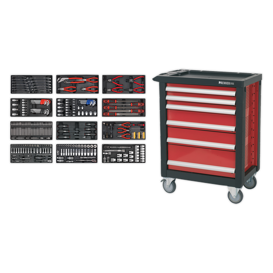 Premier™ Rollcab 6 Drawer with 298pc Tool Kit