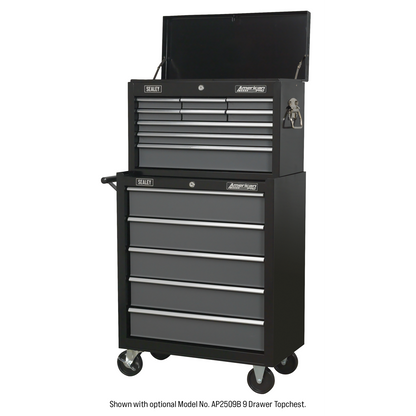 American PRO® Rollcab 5 Drawer - Black/Grey