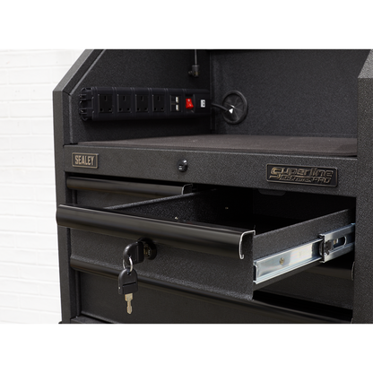 Superline PRO® Black Edition Topchest with 4 Soft Close Drawers & Power Strip 660mm