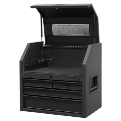 Superline PRO® Black Edition Topchest with 4 Soft Close Drawers & Power Strip 660mm