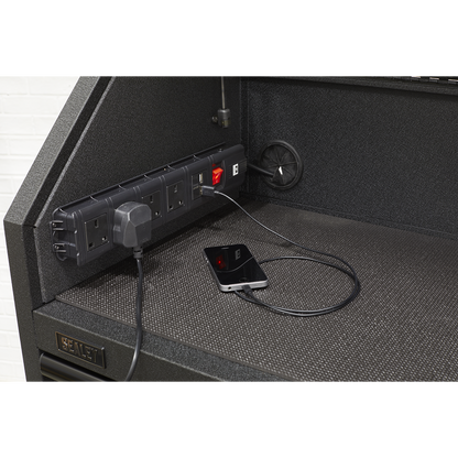Superline PRO® Black Edition Tower Cabinet with 9 Soft Close Drawers & Power Strip 690mm