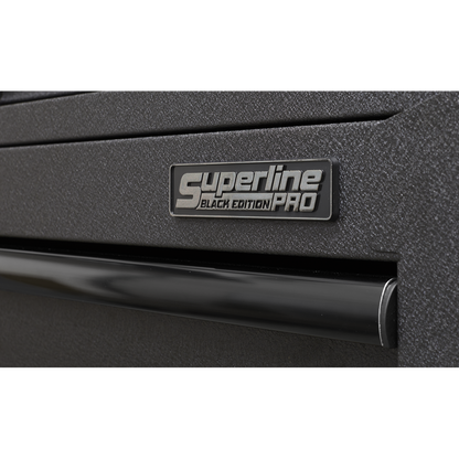 Superline PRO® Black Edition Tower Cabinet with 9 Soft Close Drawers & Power Strip 690mm