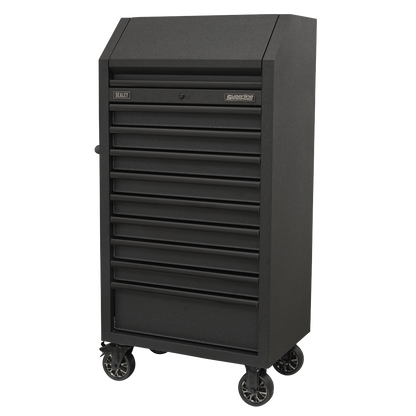 Superline PRO® Black Edition Tower Cabinet with 9 Soft Close Drawers & Power Strip 690mm