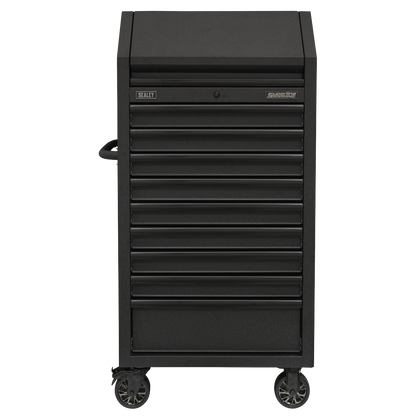 Superline PRO® Black Edition Tower Cabinet with 9 Soft Close Drawers & Power Strip 690mm