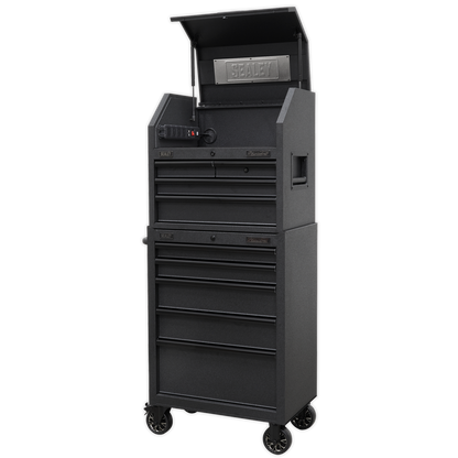 Superline PRO® Black Edition Tool Chest Combination with 9 Soft Close Drawers & Power Strip